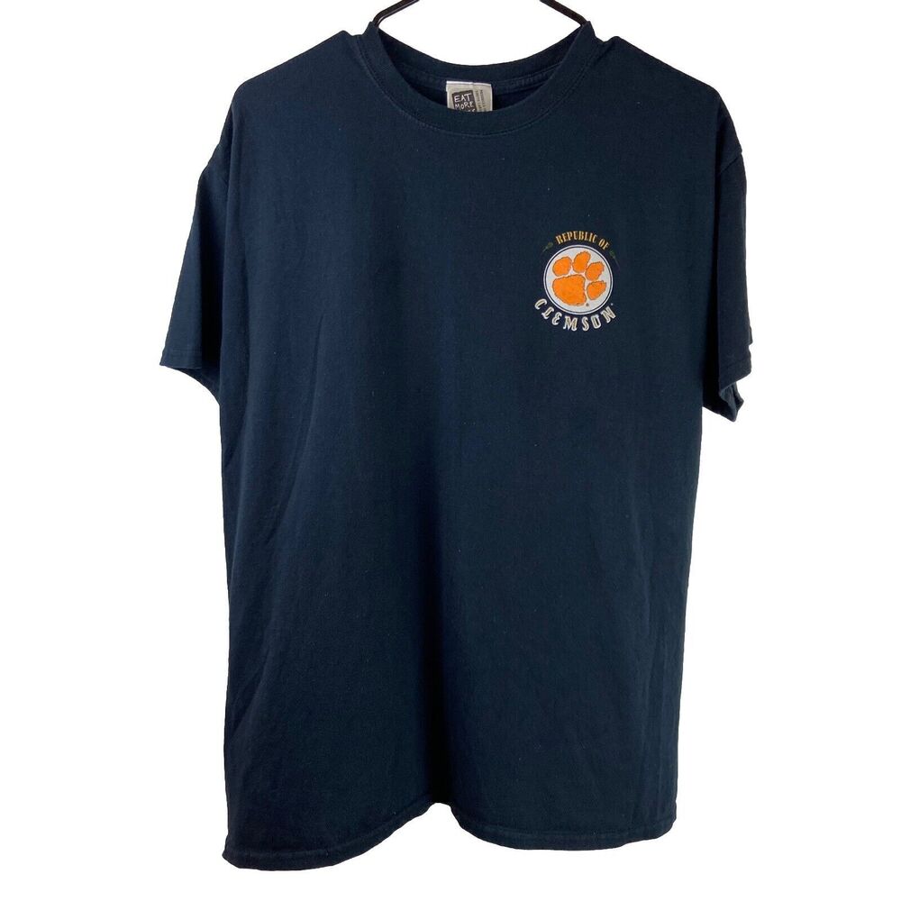 EAT MORE TEES Republic Of Clemson Tigers Short Sleeve Tee Shirt Size Large